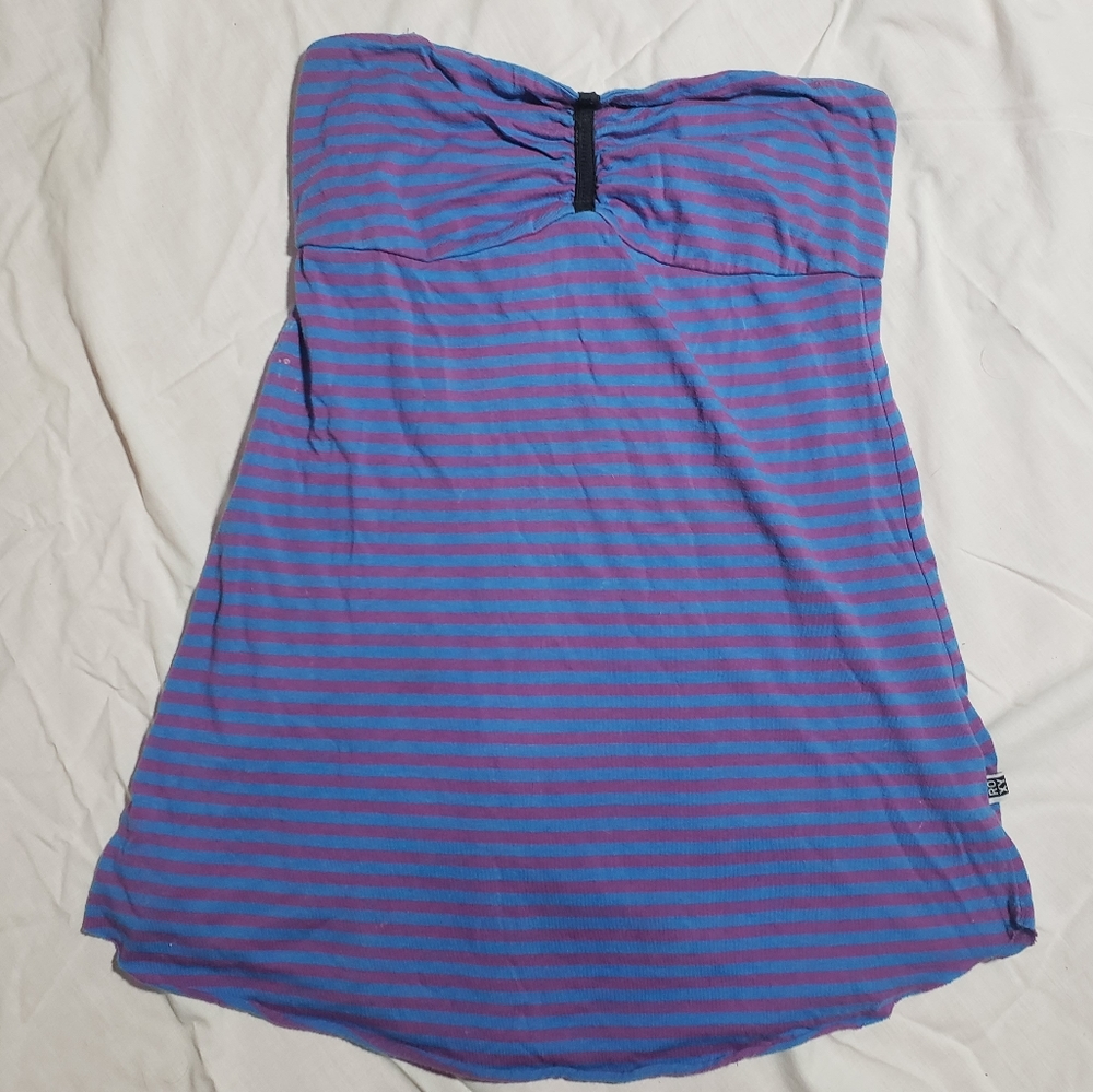 Roxy strapless striped shirt XS